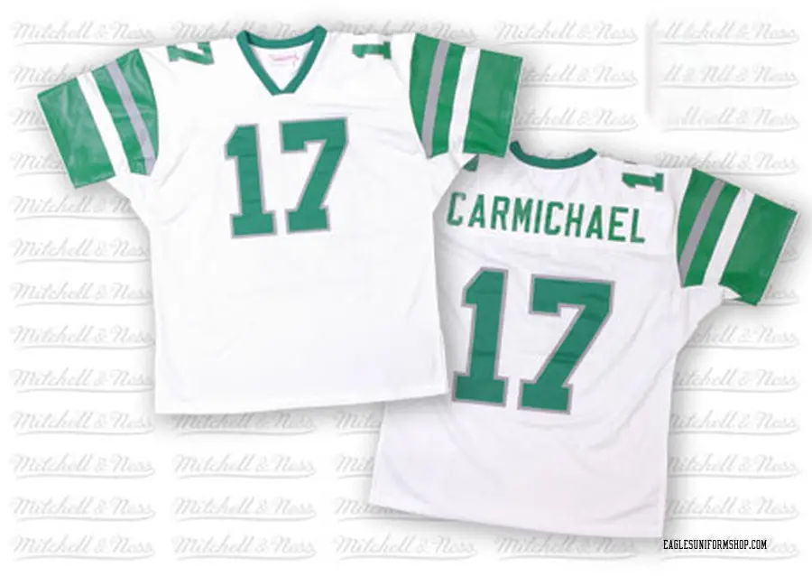 Mitchell and Ness Harold Carmichael Philadelphia Eagles Men's Authentic White Mitchell And Ness Throwback Jersey
