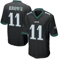 Nike A.J. Brown Philadelphia Eagles Youth Game Black Alternate Jersey