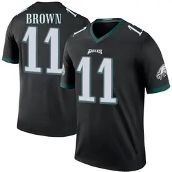Nike A.J. Brown Philadelphia Eagles Youth Legend Black Color Rush Jersey