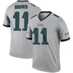 Nike A.J. Brown Philadelphia Eagles Youth Legend Brown Silver Inverted Jersey