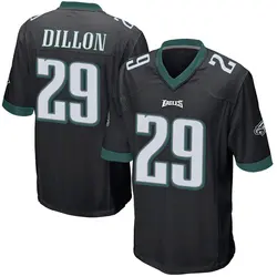 AJ Dillon Philadelphia Eagles Men's Game Black Alternate Jersey