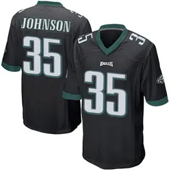 Nike Brandon Johnson Philadelphia Eagles Men's Game Black Alternate Jersey