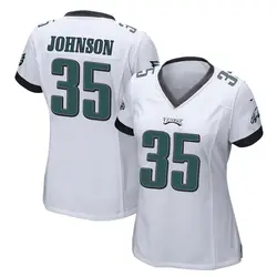 Nike Brandon Johnson Philadelphia Eagles Women's Game White Jersey