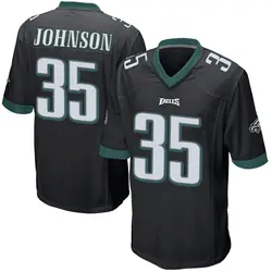Nike Brandon Johnson Philadelphia Eagles Youth Game Black Alternate Jersey