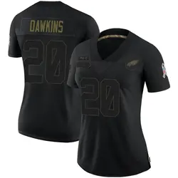Nike Brian Dawkins Philadelphia Eagles Women's Limited Black 2020 Salute To Service Jersey