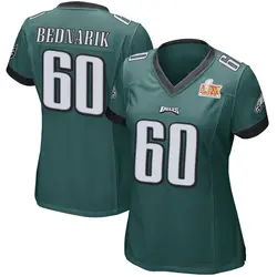 Nike Chuck Bednarik Philadelphia Eagles Women's Game Green Team Color Super Bowl LIX Jersey