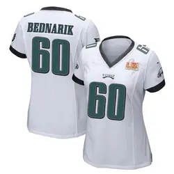Nike Chuck Bednarik Philadelphia Eagles Women's Game White Super Bowl LIX Jersey