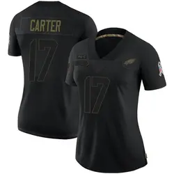 Nike Cris Carter Philadelphia Eagles Women's Limited Black 2020 Salute To Service Jersey