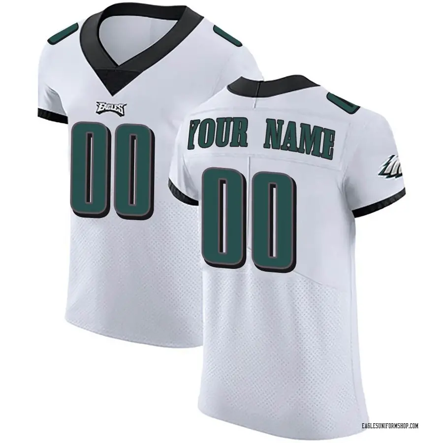 Nike Custom Philadelphia Eagles Men's Elite White Vapor Untouchable Jersey