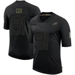 Nike Fletcher Cox Philadelphia Eagles Men's Limited Black 2020 Salute To Service Jersey