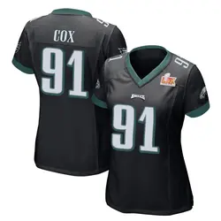 Nike Fletcher Cox Philadelphia Eagles Women's Game Black Alternate Super Bowl LIX Jersey
