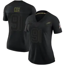 Nike Fletcher Cox Philadelphia Eagles Women's Limited Black 2020 Salute To Service Jersey