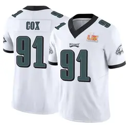 Nike Fletcher Cox Philadelphia Eagles Youth Limited White Vapor F.U.S.E. Super Bowl LIX Jersey