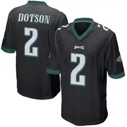 Nike Jahan Dotson Philadelphia Eagles Men's Game Black Alternate Jersey