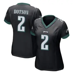 Nike Jahan Dotson Philadelphia Eagles Women's Game Black Alternate Jersey