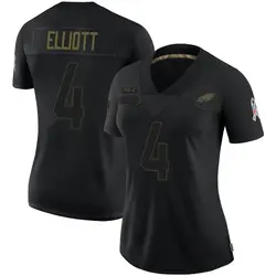 Nike Jake Elliott Philadelphia Eagles Women's Limited Black 2020 Salute To Service Jersey
