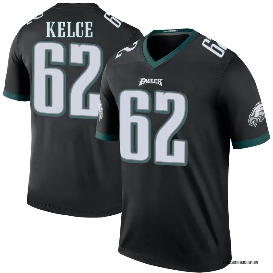 Nike Jason Kelce Philadelphia Eagles Men's Legend Black Color Rush Jersey