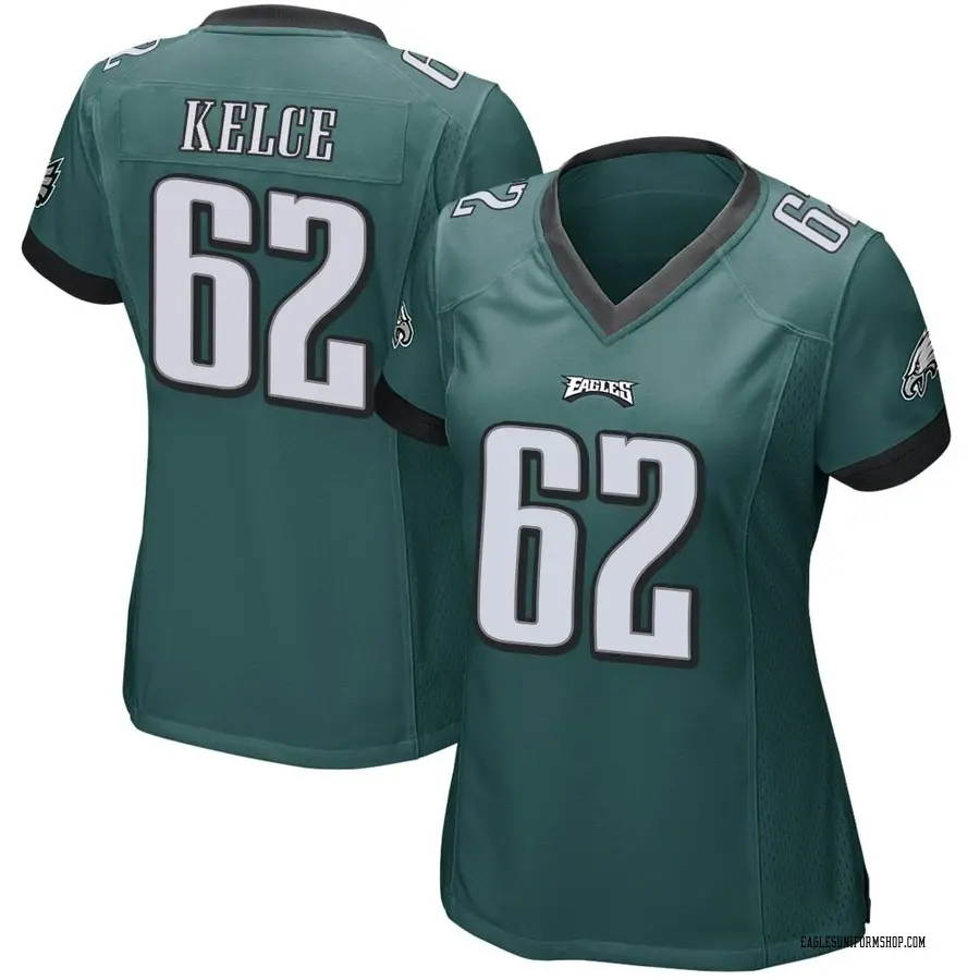 Nike Jason Kelce Philadelphia Eagles Women's Game Green Team Color Jersey
