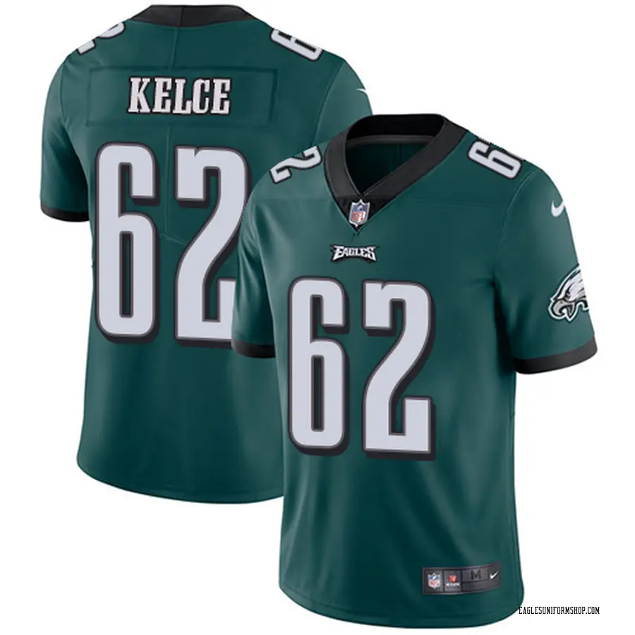 Nike Jason Kelce Philadelphia Eagles Youth Limited Green Midnight Team Color Jersey