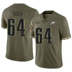 Jon Toth Philadelphia Eagles Men's Limited Olive 2022 Salute To Service Jersey