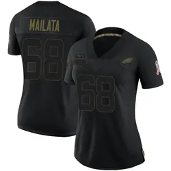 Nike Jordan Mailata Philadelphia Eagles Women's Limited Black 2020 Salute To Service Jersey