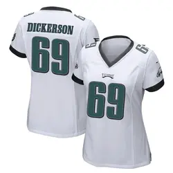 Nike Landon Dickerson Philadelphia Eagles Women's Game White Jersey