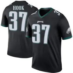 Maxen Hook Philadelphia Eagles Youth Legend Black Color Rush Jersey