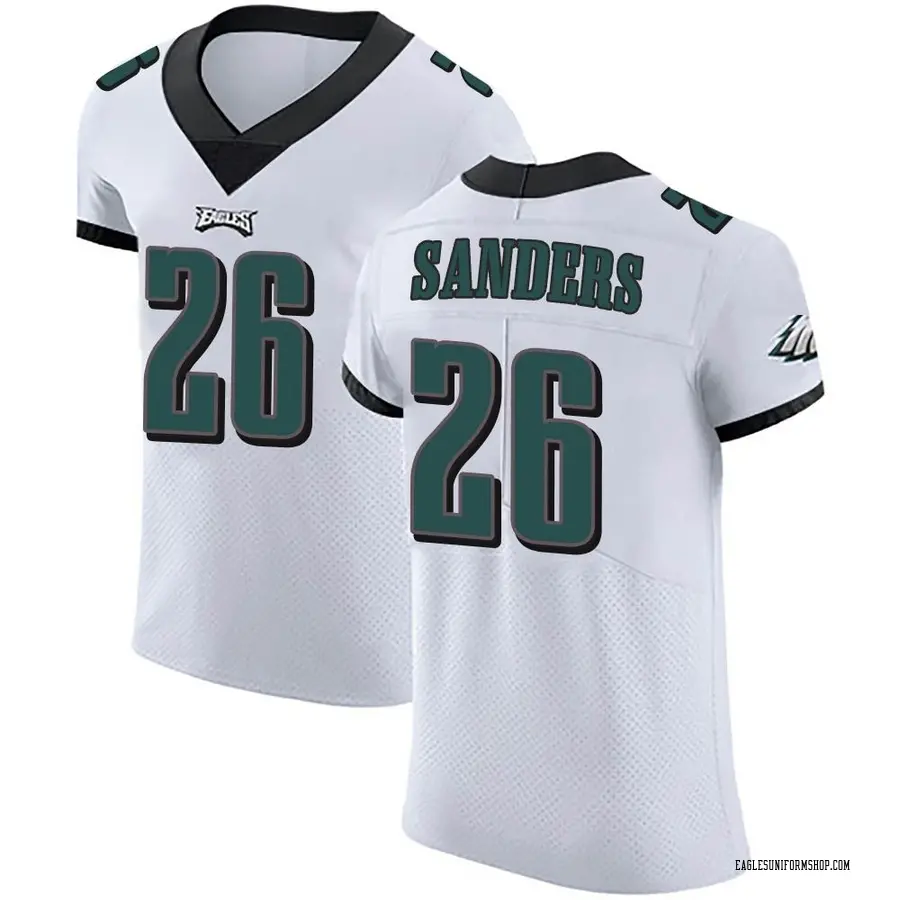miles sanders white eagles jersey