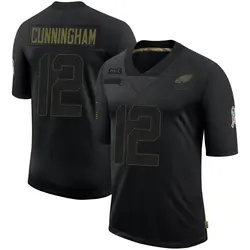 Nike Randall Cunningham Philadelphia Eagles Men's Limited Black 2020 Salute To Service Jersey