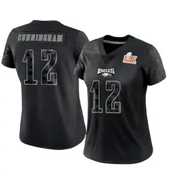 Nike Randall Cunningham Philadelphia Eagles Women's Limited Black Reflective Super Bowl LIX Jersey
