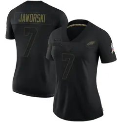 Nike Ron Jaworski Philadelphia Eagles Women's Limited Black 2020 Salute To Service Jersey