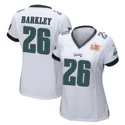 Nike Saquon Barkley Philadelphia Eagles Women's Game White Super Bowl LIX Jersey