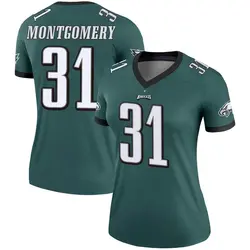 Wilbert Montgomery Philadelphia Eagles Women's Legend Green Jersey